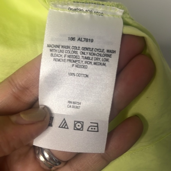 Columbia Yellow Notched Collar Button Down Shirt Small - Picture 4 of 5